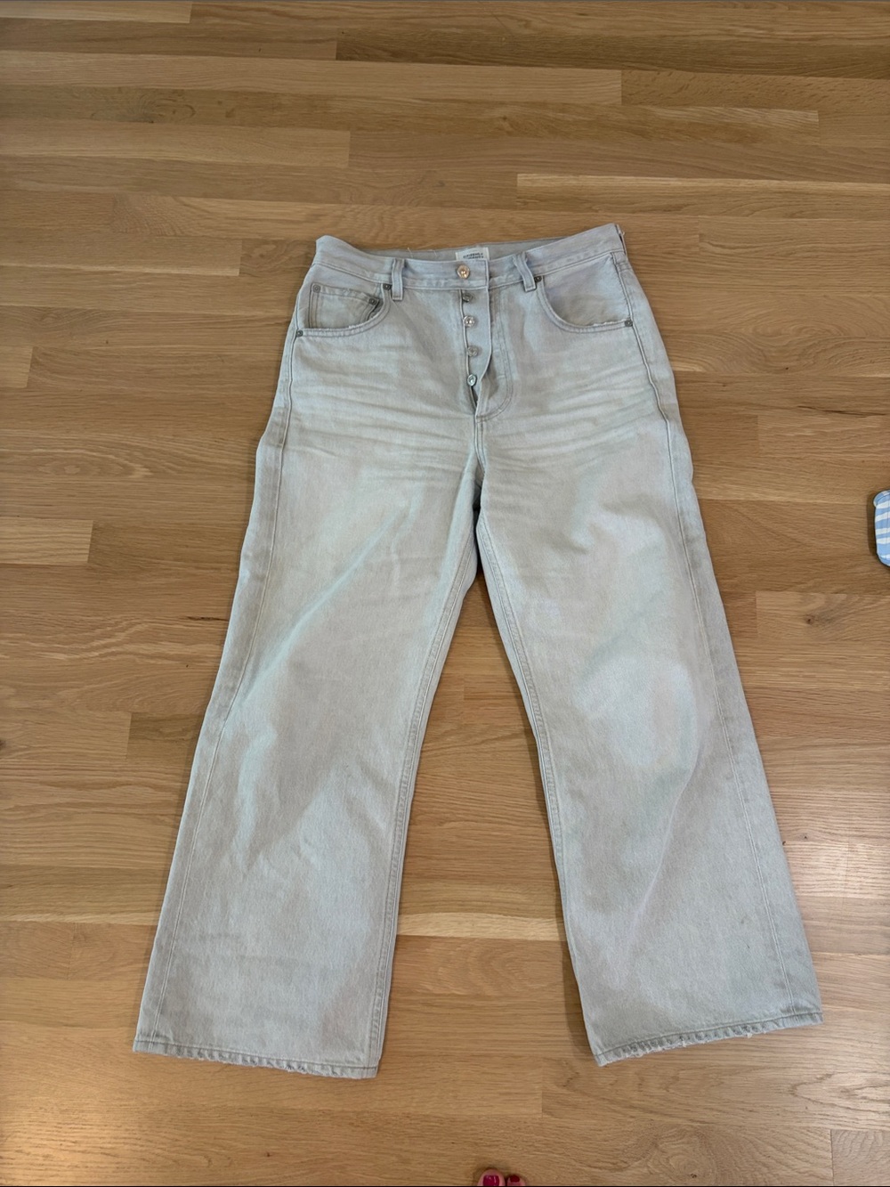 Citizens Of Humanity Light Gray Ankle-Cropped Jeans